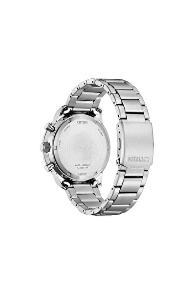 Citizen Eco-Drive CA4500-91A Chronograph "Panda Style" White Dial 44mm Stainless Steel Men's Watch