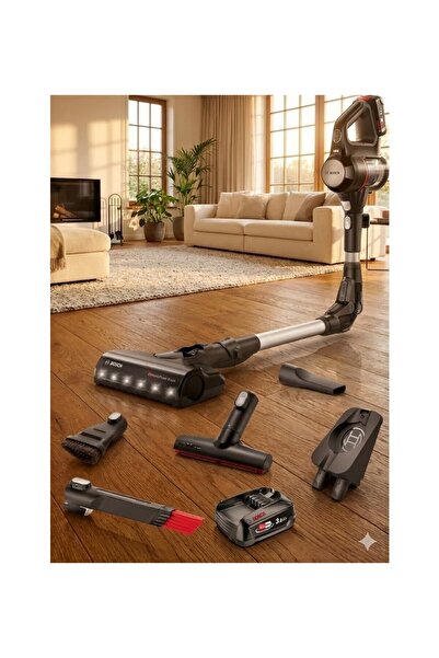 Bosch Unlimited 7 BCS712XXL Çift Batarya, 40 Dk Kesintisiz Yüksek Emiş Gücü, 10 Yıl Motor Garantisi