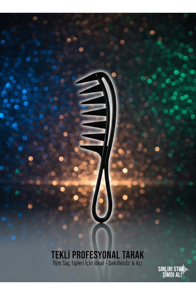 MAISON GLOWEN Pieptene pentru coafare cu gamă largă de utilizare, negru