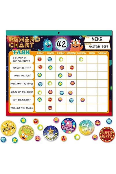 Arabest Magnetic Reward Chart for Kids With 26 Chore Charts, 2280 Stickers