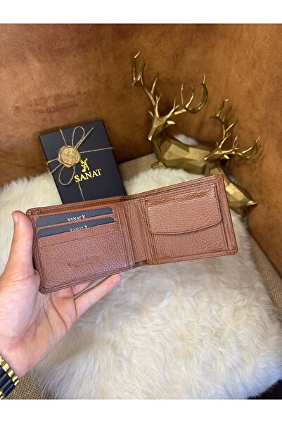 SANAT Leather Sl-620 Genuine Leather Men's Wallet Card Holder – with Coin Compartment