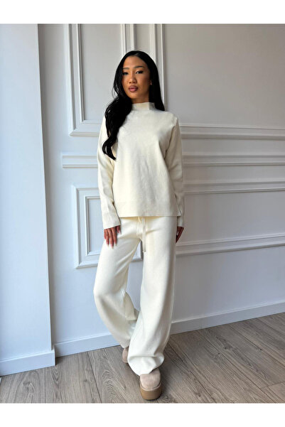 CC STORE ADHELA long two-piece set, blouse with collar at the base of the neck and loose pants