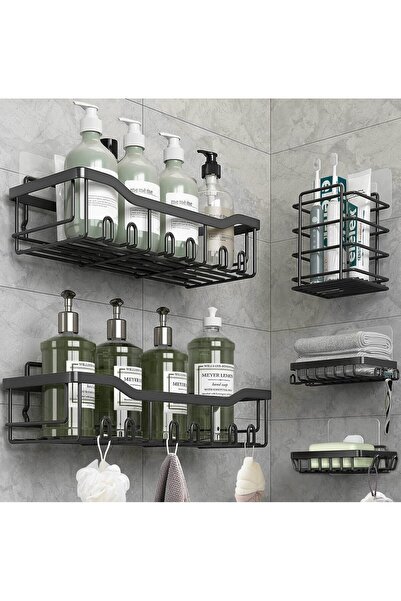 Generics Necomi 5 Pack Shower Caddy, Shower Shelves