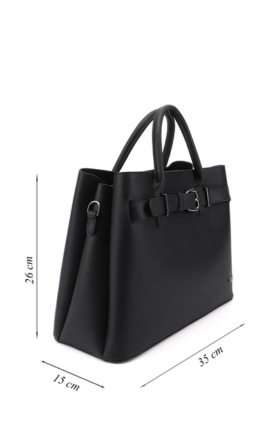 GÖNDERİ(R) Women's Black Long Strap Hand and Shoulder Bag