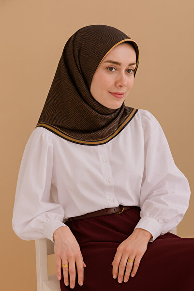 Silk Home Tivil Pure Silk 52216 Μοτίβο καφέ γραμμής