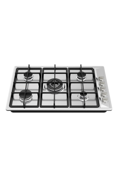 flexy موقد غاز مدمج FKH595SD — 5 شعلات، ساباف 130 مم، 3.3 كيلو واط، ستانلس ستيل