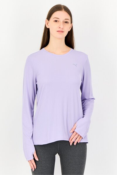 Puma Women Sportswear Fit Long Sleeve Running T-Shirt, Lavender