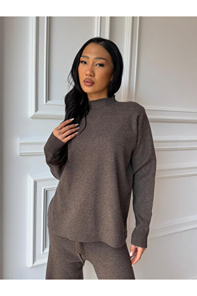 CC STORE ADHELA long two-piece set, blouse with collar at the base of the neck and loose pants