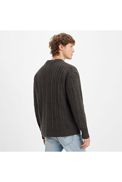 Levi's Ανδρικό πουλόβερ με στρογγυλή λαιμόκοψη σε μπορντό χρώμα Battery Crewneck χαλαρή εφαρμογή