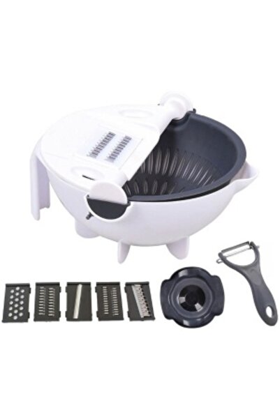 iTin Manual vegetable and fruit strainer and slicer with bowl