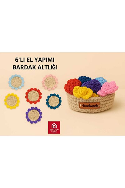 Handmade مجموعة من أزرق بلون الكوبالت قطع من حاملات الأكواب المحبوكة يدويًا ع...