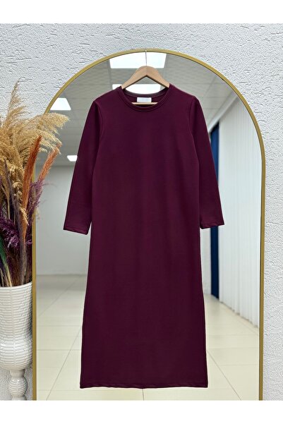 BENAHOLL Adelene Sweater Hooded Two-Piece Dress-Mf1771 Plum