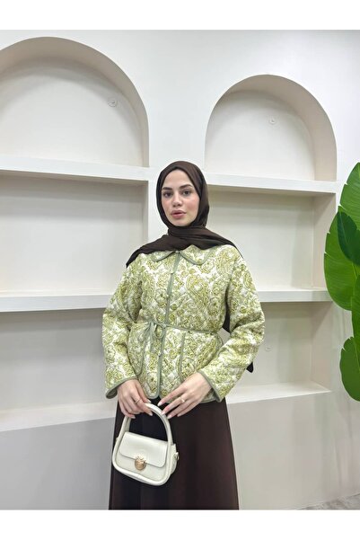 lurex moda Tie-Up Ethnic Pattern Short Jacket