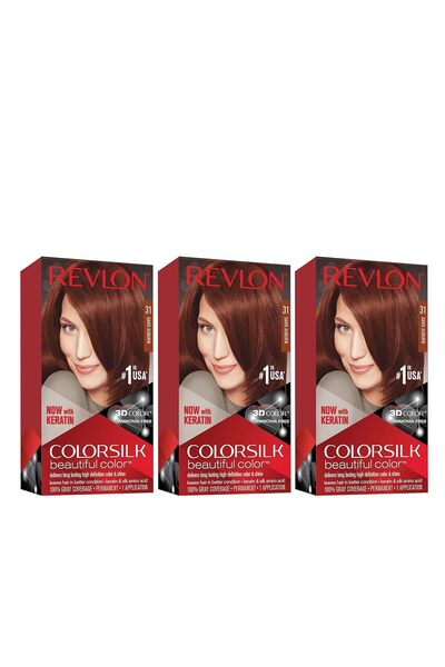 Revlon Colorsilk Permanent Hair Color, 31 Dark Auburn, 4.4 oz (Pack of 3)