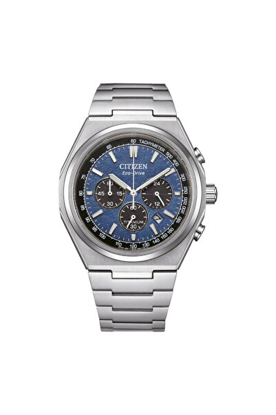Citizen Zenshin Eco-Drive Super Titanium Chronograph CA4610-85L Blue Dial Super Titanium Men's Watch