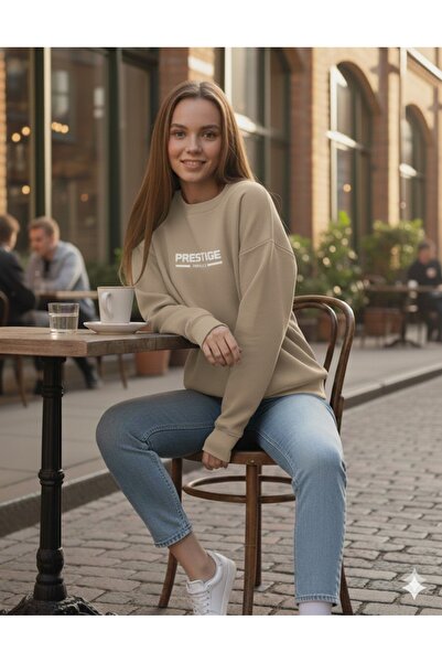 BUWOM سترة بريستيج بي مطبوع ذات الرقبة الدائرية