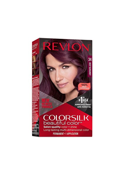 Revlon Colorsilk Beautiful Color Permanent Hair Color, 034 Deep Burgundy, 4.4 Fl Oz