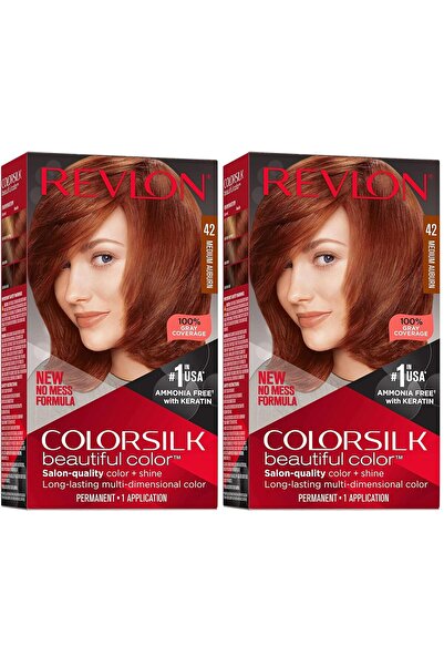 Revlon Colorsilk Beautiful Color Permanent Hair Color, 042 Medium Auburn, 2 Pack