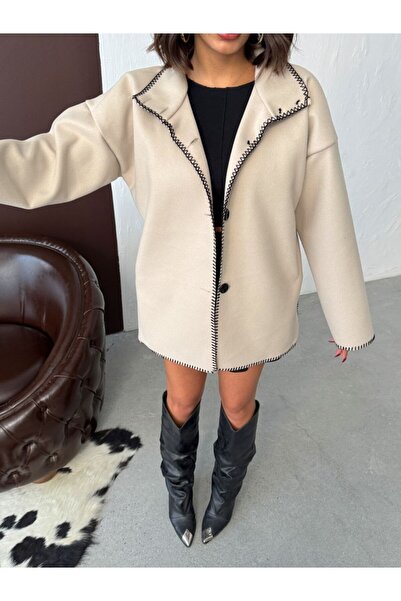 Brood Slit Stitch Patterned Cashmere Jacket