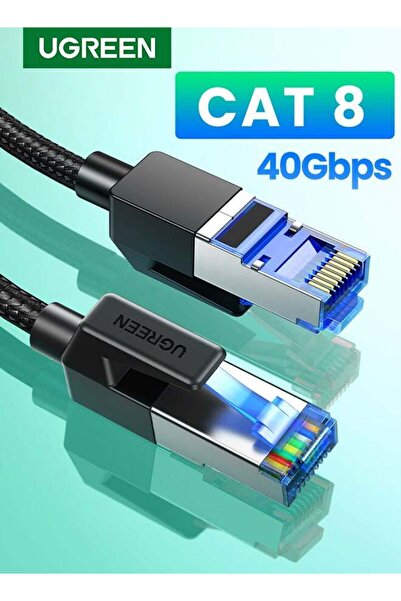 Ugreen كابل إيثرنت Cat 8 بطول 10 متر، 40 جيجابت في الثانية، 2000 ميجاهرتز، مض...