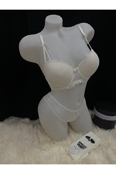 BERAUNDERWEAR Bra Set Underwear Set Bottom and Top Set Bra Kilot Set Lace Set with Gift