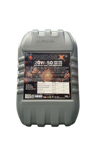 RENAX 20W50 16L Motor Yağı