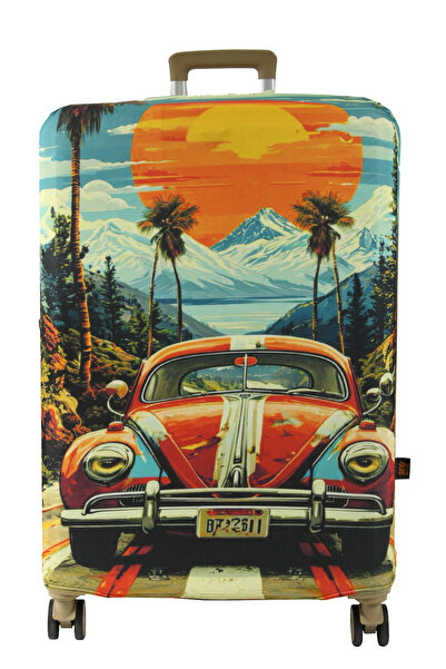 MY SARACİYE (My#144 VW3) VALİZ İÇİN KILIF Rengarenk-Orta Boy