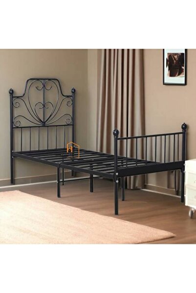 Al Saada Home إطار سرير معدني - أسود - 190 × 90 سم