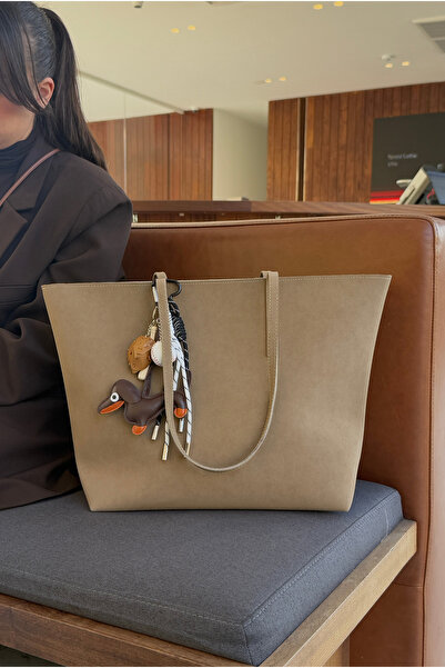 Mupa Shoes Women's Hand and Shoulder Bag Mink Suede