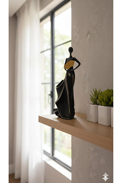 Dekoromi Dekoratif Yelpazeli Kadın Şaraplık ve Şişe Tutucu Lüks Dekorasyon Bi...