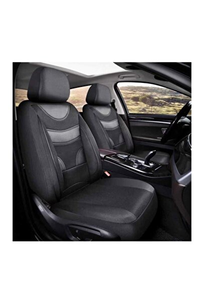 Lumi LUXURY Huse Auto Universale 11 Piese fractionate Negru cu Negru Compatib...