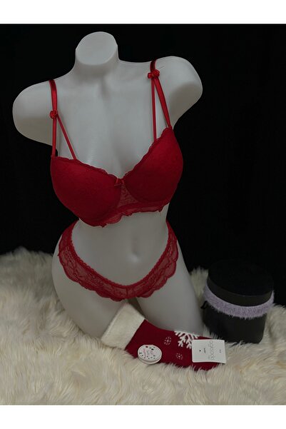 BERAUNDERWEAR Bra Set Underwear Set Bottom and Top Set Bra Kilot Set Lace Set with Gift