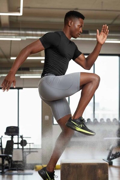 Nike Pro Dri-Fit Erkek Gri Antrenman Tayt