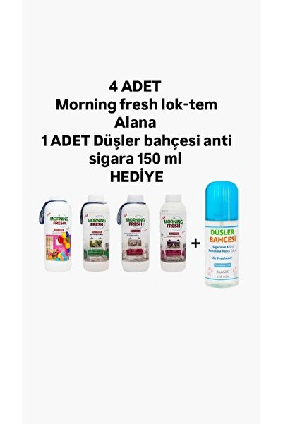 MORNİNG FRESH lok-tem Konsantre Genel Temizlik 1 lt.x 4 ve anti sigara hediye