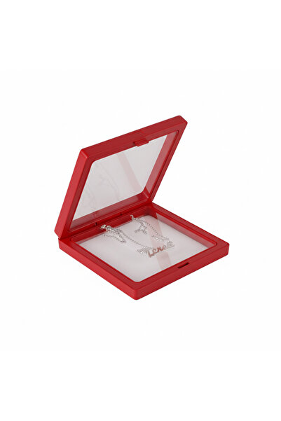 CERCİBAZAAR Souvenir Frame - 11X11Cm (Red - White)