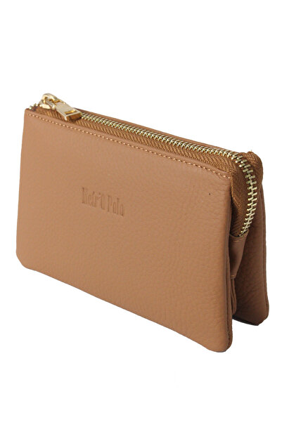 Metropolitan Mpcuz 401 Women's Unisex, Genuine Leather, Wallet Card Holder, Portfolio Brown