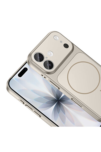 Paladyum Case iPhone 16 Compatible 17-Look Premium Ag Glass Gray Cover