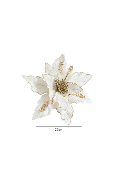 OEM Premium velvet Christmas flower, handmade in champagne color – tree ornament 26X20