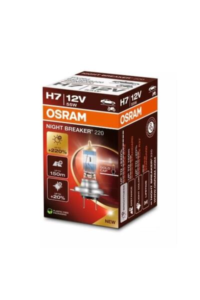 Osram Bec auto H7 cu întrerupător de noapte +220% halogen 12V, 55W