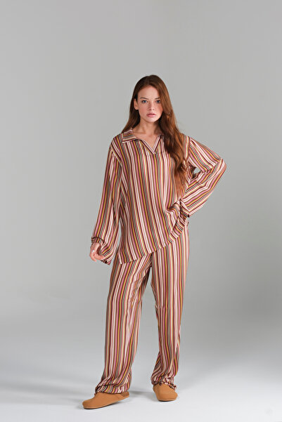 AuraVivante Bohemian Pijama Takımı - Pamuk Krinkıl