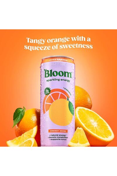 Bloom Energy Drink Juicy Orange Pack of 12 *12oz
