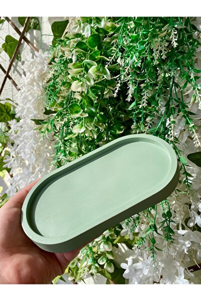 Biepoksi Aksesuar Dekoratif Tabak Mint Yeşili Ev Dekorasyon Taş