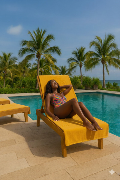 LaraLisa Collection Cotton Sunbed Towel 100X180 cm Suitable for Beach Use Quick Drying Large Size Beach Bath Towel