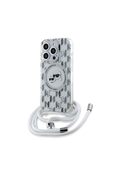 Karl Lagerfeld Carcasă subțire cu monogramă cristalină pentru iPhone 15 Pro (...