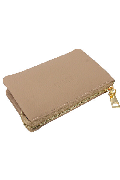 Metropolitan Mpcuz 401 Women's Unisex, Genuine Leather, Wallet Card Holder, Portfolio Beige