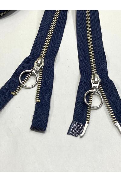 karantuhafiye سحاب حديدي بطول 88.5 سم ثنائي الاتجاه بلون أزرق داكن وفضي