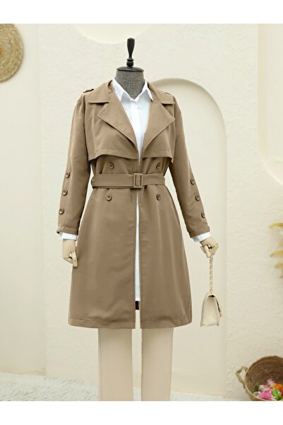 HİJABAYA Καμπαρντίνα με εσωτερική επένδυση με κουμπιά και ζώνη