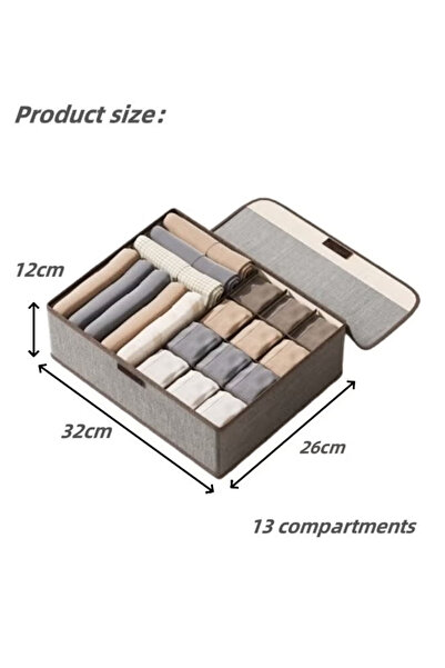 Generic Underwear Storage Box Foldable Wardrobe Organizer Dividers Organizer Honeycomb Organizer 13 Grid