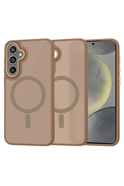 Velo Carcasă compatibilă cu Samsung Galaxy S24, ergonomică, P914, plastic, maro intens, culoare gresie