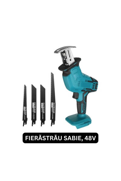 raf Fierastrau Sabie Profesional - 2 Acumulatori 48V, 4 Panze, 3000Rpm, Diverse Materiale, Precis